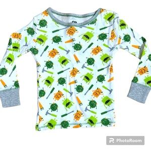 Only Boys “Germs” Long Sleeve Pajama Top – Baby 24 Months Sleepwear Shirt